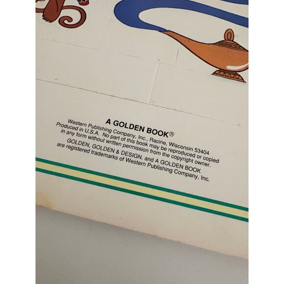 Vintage Disney Aladdin Paper Doll 1992 Golden Books NEW - Picture 2 of 10